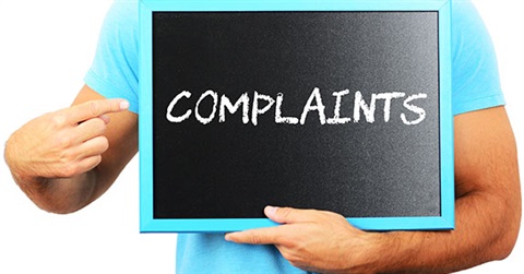 Food Complaints - Board saying Food Complaints