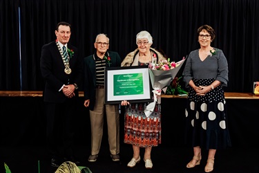 Tony and Yvonne Green - Receiving Certificate of Recognition.