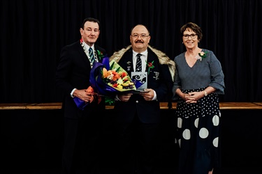 Dean Thomas - Receiving Civic Honour Award.