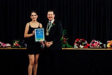 Kate Nicholson - Receiving Horowhenua Youth Excellence Scholarships for Academia.