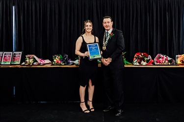Renee Smith - Receiving Horowhenua Youth Excellence Scholarships for Academia.