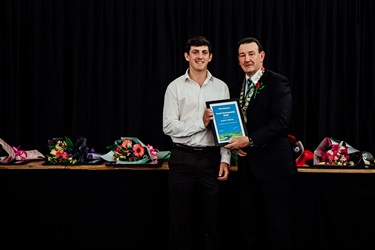 Samuel Anderson - Receiving Horowhenua Youth Excellence Scholarships for Sport.