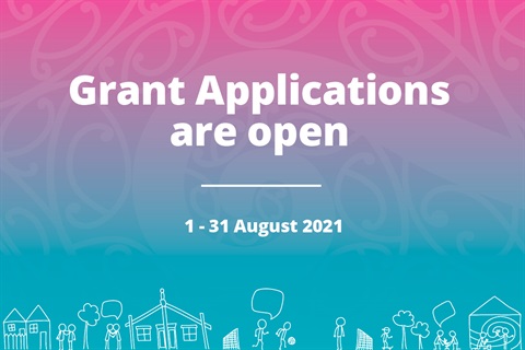 Grant Applications are Open Info Tile.