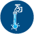 Icon for turning off the tap.