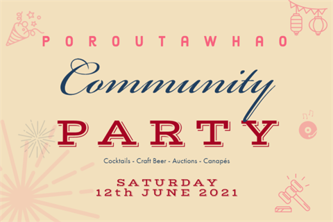 Poroutawhao Community Party - event listing.