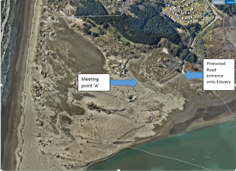 Location map for the Foxton Beach Estuary Planting Day on 2 October 2021.