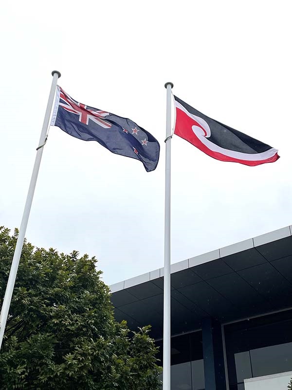 Raising of the Tino Rangatiratanga flag and waiata.