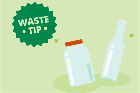 Waste tips - glass bottles and Jars.