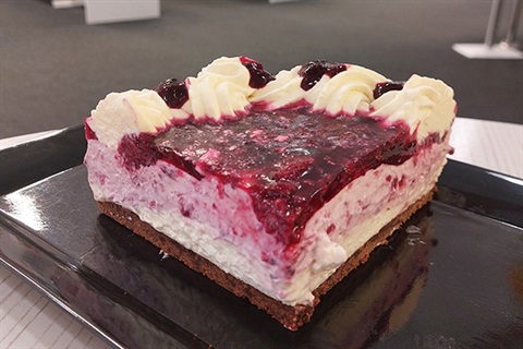 Boysenberry Cheesecake from The Library Cafe.