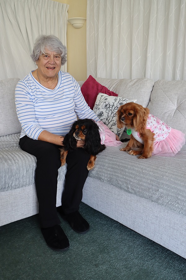Doggone it - Penny Laine with her dogs Tash and Smudge.