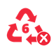 Plastic Number 6: Can't be recycled, Place in your Horowhenua District Council rubbish bag.